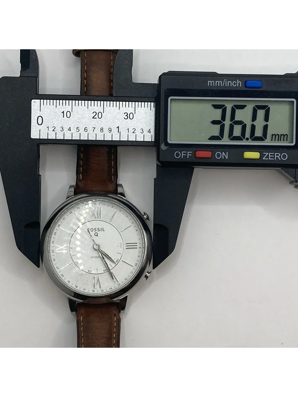 Fossil Q Jacqueline Hybrid Smartwatch Brown Leather Women's Watch FTW5012 36mm
